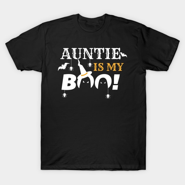 Auntie Is My Boo Funny Halloween T-Shirt by caydennelders